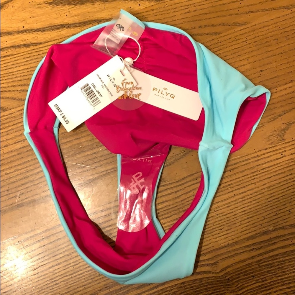 NWT PILYQ Dreamy Blue Reversible Bikini Bottom - Picture 4 of 5
